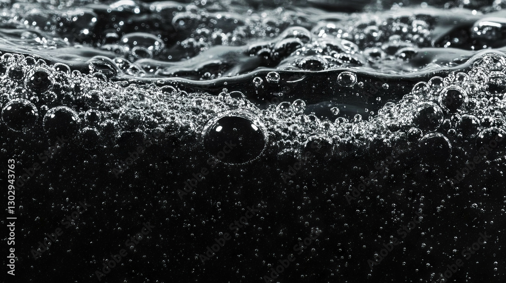 Poster fizzy tonic water texture with bubbles for design and print overlay