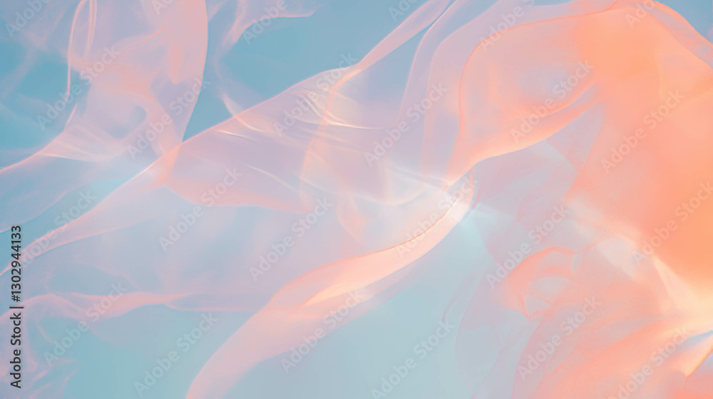 Poster abstract wisps of smoke with swirling patterns on pastel background for creative design