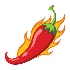 red chili with firing vector image