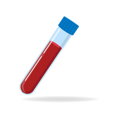General blood analysis . Vector illustration isolated on a white background.