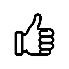 Obraz premium Thumbs up icon representing approval and positive feedback with a hand gesture