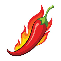 red chili with firing vector image