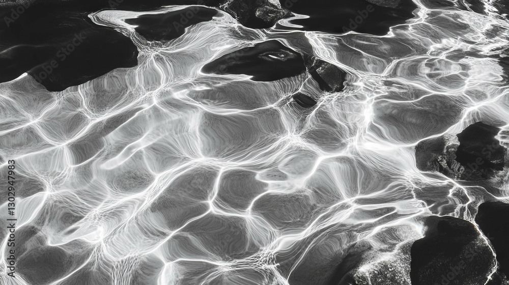 Poster abstract water texture art featuring ripple patterns and light reflections