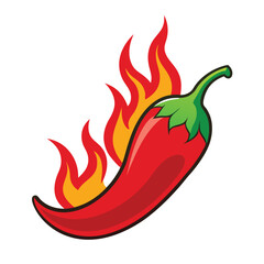 red chili firing vector images on white background 