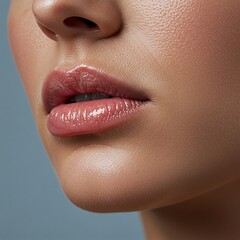 Glossy Lips Close-Up | Natural Makeup Micro Portrait