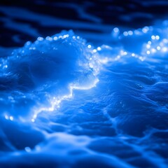 Nighttime blue foam texture close-up