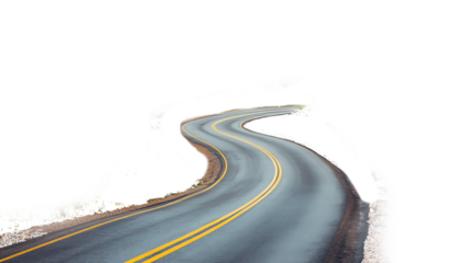 Twisty road isolated on white background PNG,AI GENERATED