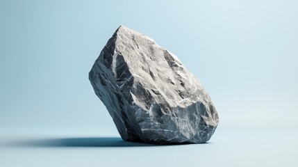 Natural stone in a minimalistic setting showing texture and color variations under soft lighting