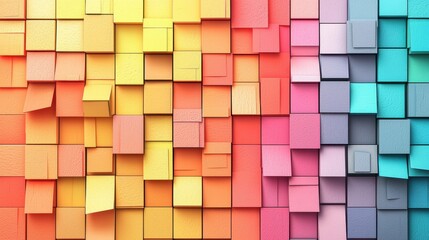 Fototapeta premium A vibrant, gradient grid background pulsates with a spectrum of primary rainbow colors, transitioning seamlessly from one shade to the next, creating a dynamic and visually captivating backdrop. 