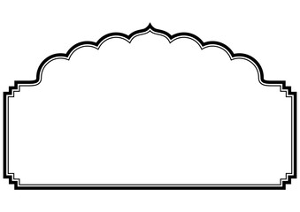 アジア風のタイトルフレーム。ベクターデータ。黒。 © saharam