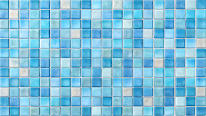 Mosaic of Aqua Tiles: An inviting close-up of a mosaic of aqua tiles offers a fresh, cool aesthetic, with each tile creating a unique shade of blue.