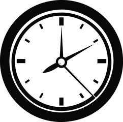 wall clock Silhouette Vector