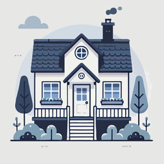 Fototapeta premium A simple and comfortable house