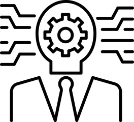 Abstract concept of digital transformation line icon