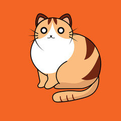 Vector illustration of cute cat animal
