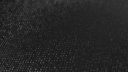 Halftone abstract background. Random particle texture. Wave. Its chaotic, mosaic-like ornament with a linear dot pattern for banners, posters, website design, social media frames.