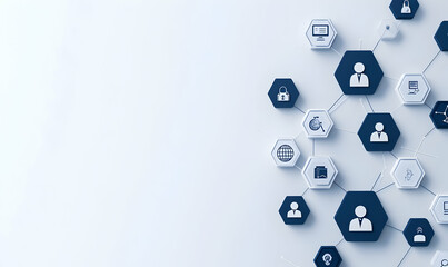 Naklejka premium Modern Technology Icons Representing Networking and Communication