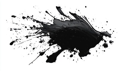 Vibrant Ink Splat on White Background