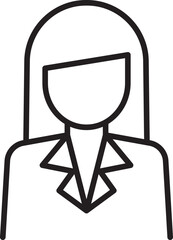 Abstract female avatar illustration line icon