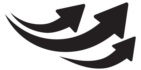 Set of long blue curve arrow icon vector . blue curve arrow icon set. long arrow icon set. curve arrow vector illustration. Curved or arch arrow icon isolated 