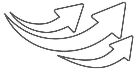 Set of long blue curve arrow icon vector . blue curve arrow icon set. long arrow icon set. curve arrow vector illustration. Curved or arch arrow icon isolated 