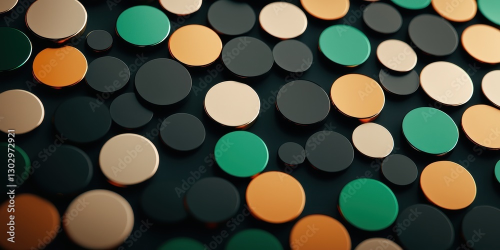 Poster a vibrant collection of colorful circles arranged in a playful pattern, showcasing varying sizes and