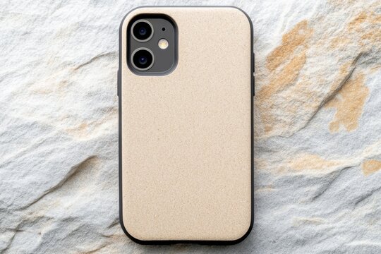 A biodegradable phone case made from natural materials, promoting sustainable technology
