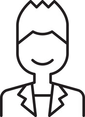 Minimalist business person illustration line icon
