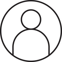 Minimalist user icon illustration line icon