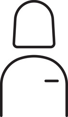 Abstract human figure illustration line icon