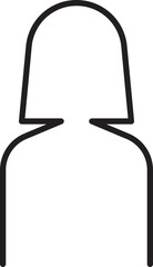 Minimalist outline of a person line icon
