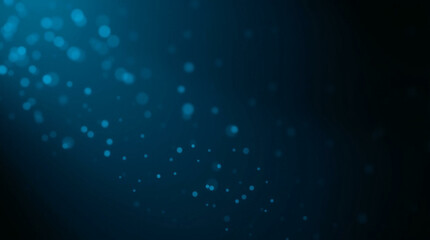 Obraz premium Abstract background with glowing blue particles and light bokeh effect, ideal for technology, digital design, and futuristic innovation concepts.