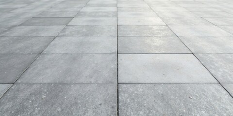 Fototapeta premium A Perspective View of a Newly Laid Light Gray Paver Stone Surface