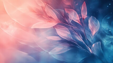 Naklejka premium Ethereal Botanical Dreamscape: A Symphony of Pastel Hues and Delicate Flora