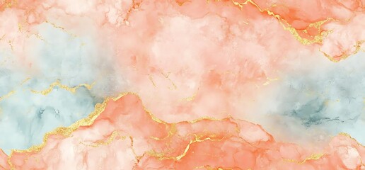 Obraz premium abstract Pink and gold watercolor marble seamless pattern background