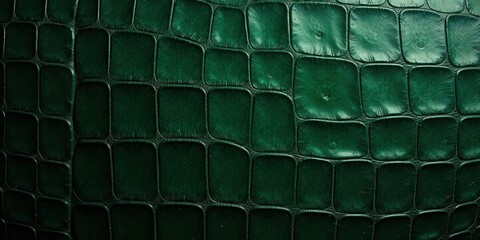 Fototapeta premium Deep Emerald Green Crocodile Skin Texture Luxurious, Rich, and Sophisticated Background for Design Projects