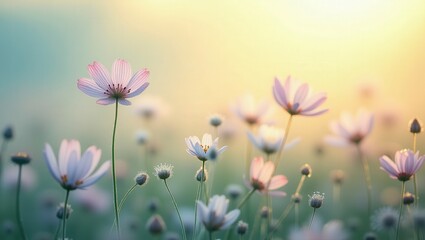 Fototapeta premium Dreamy Cosmos Flowers