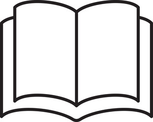 Open book illustration line icon
