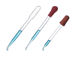 pipette dropper isolated on white background
