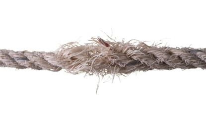 Old rope isolated on a white background