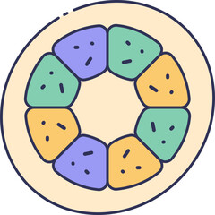 King Cake Icon Illustrations