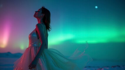 Fototapeta premium Aurora's Enchanting Embrace