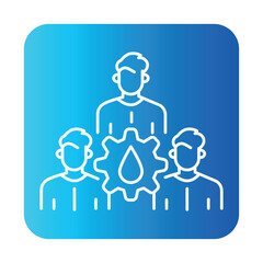 Water organization line color icon. Sign for web page, mobile app,