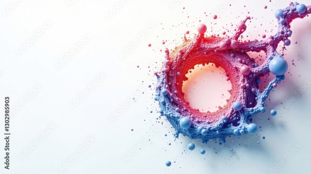 Aufkleber Abstract swirling sphere formation with vibrant color gradients and a central void