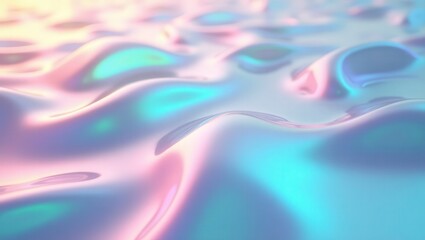 Obraz premium Iridescent Flowing Waves