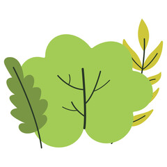 Simple cartoon bushes