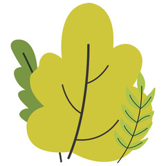 Simple cartoon bushes