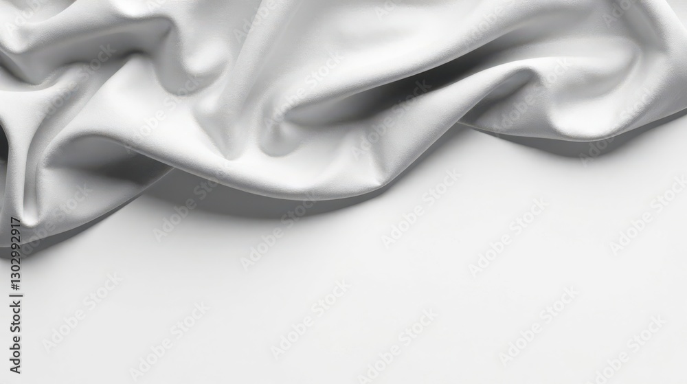 Aufkleber Elegant Draped Fabric with Smooth, Soft Texture and Ample Copy Space for Design and Text Layouts