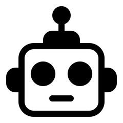 Robot icon for technology and automation