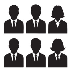 business people icons set 